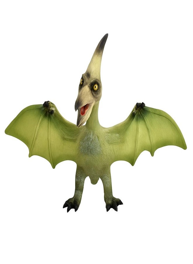DTR Creation Pteranodon Green-33cm Dinosaur Action Figure Toy with Sound for Kids, Soft Rubber Dinosaur Toy, Collection Birthday Gifts Toys, Statue Toys(Green-33 CM) - Image 1